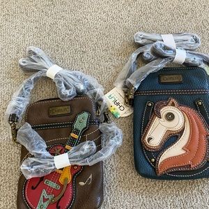 Chala crossbody leather bag (for cell phone) -short and long straps. Never used.